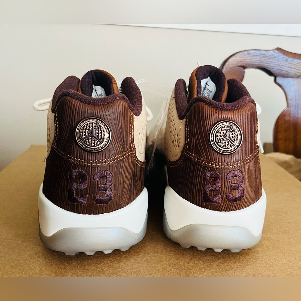 Nike Air Jordan 9 Low Golf “Masters” Wood-Grain FN6929-200 - Men Size 12 - NEW - Picture 11 of 13